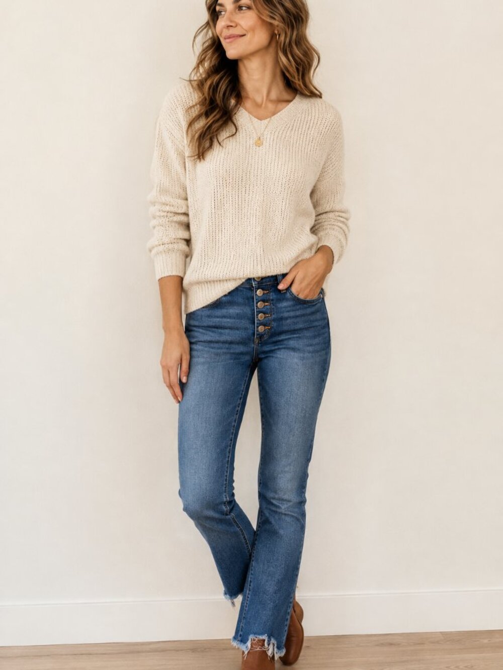 LOFT High Waist Kick Crop Flare Jeans Size 26/2 Button Fly Raw Hem Denim